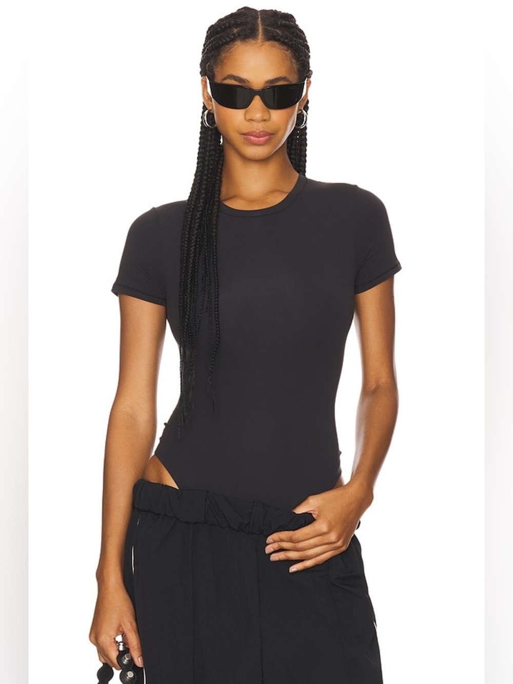 SKIMS FITS EVERYBODY T-SHIRT BODYSUIT - NWT - ONYX - XXS